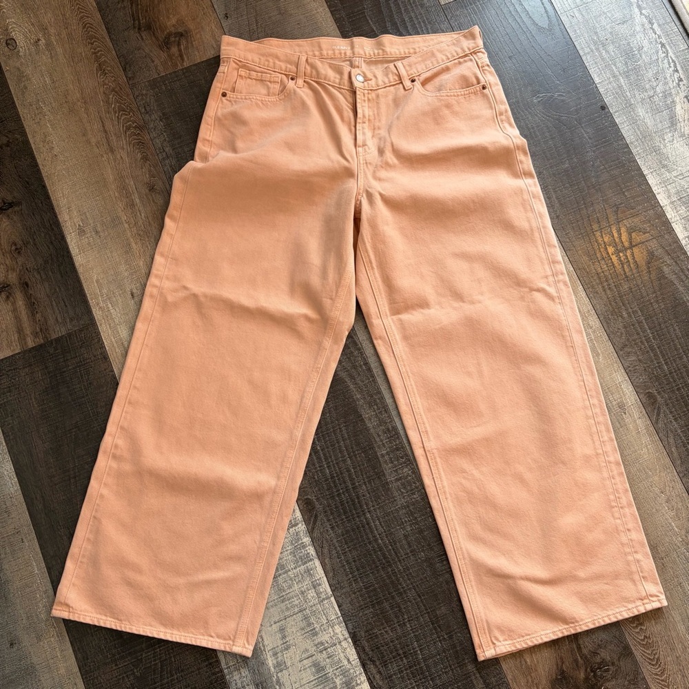 Old Navy Light Peach Baggy Wide-Leg Pants